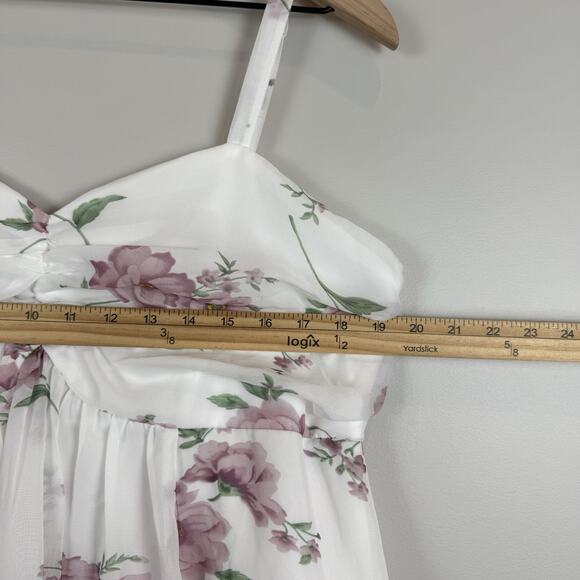 Bloomchic Floral Print Midi Dress Women 14-16 Babydoll Cottage Boho Straps Flowy - Picture 7 of 11